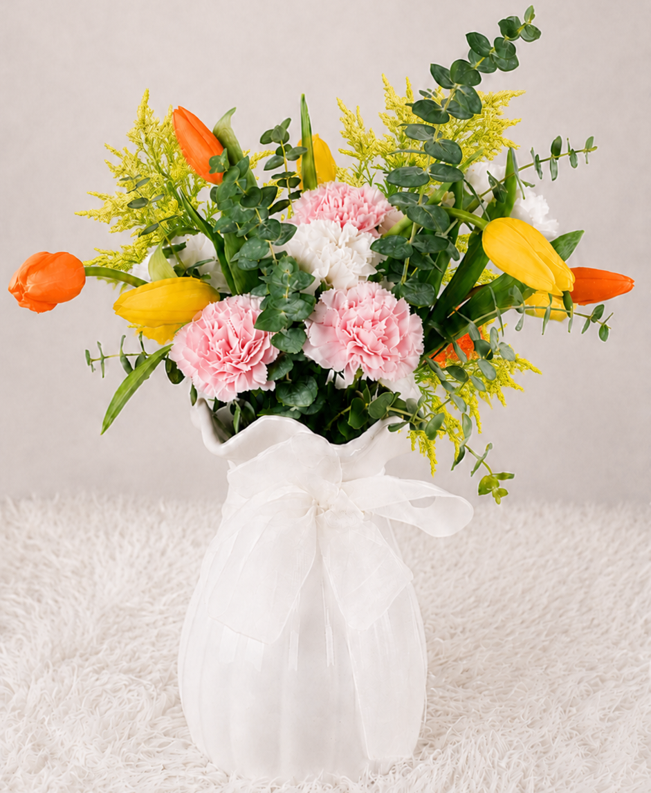 Arreglo floral esmeralda - 10 Tulipan