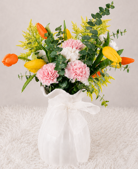 Arreglo floral esmeralda - 10 Tulipan