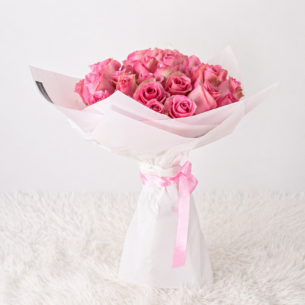 Ramo Clásico de 24 Rosas Rosadas