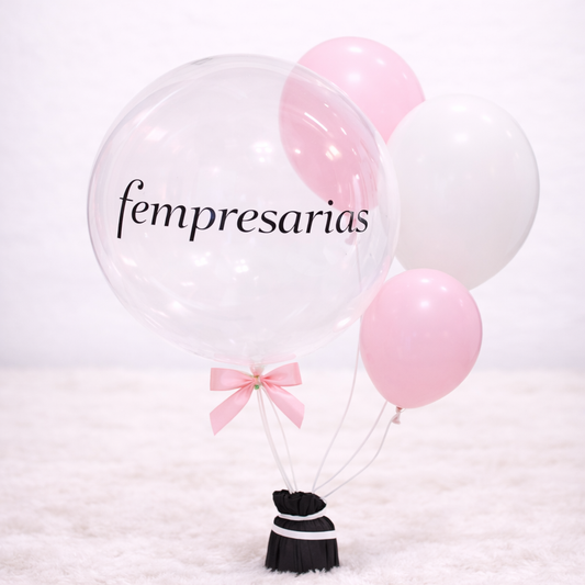 Bouquet de Globos con Burbuja Personalizada (4 Globos)
