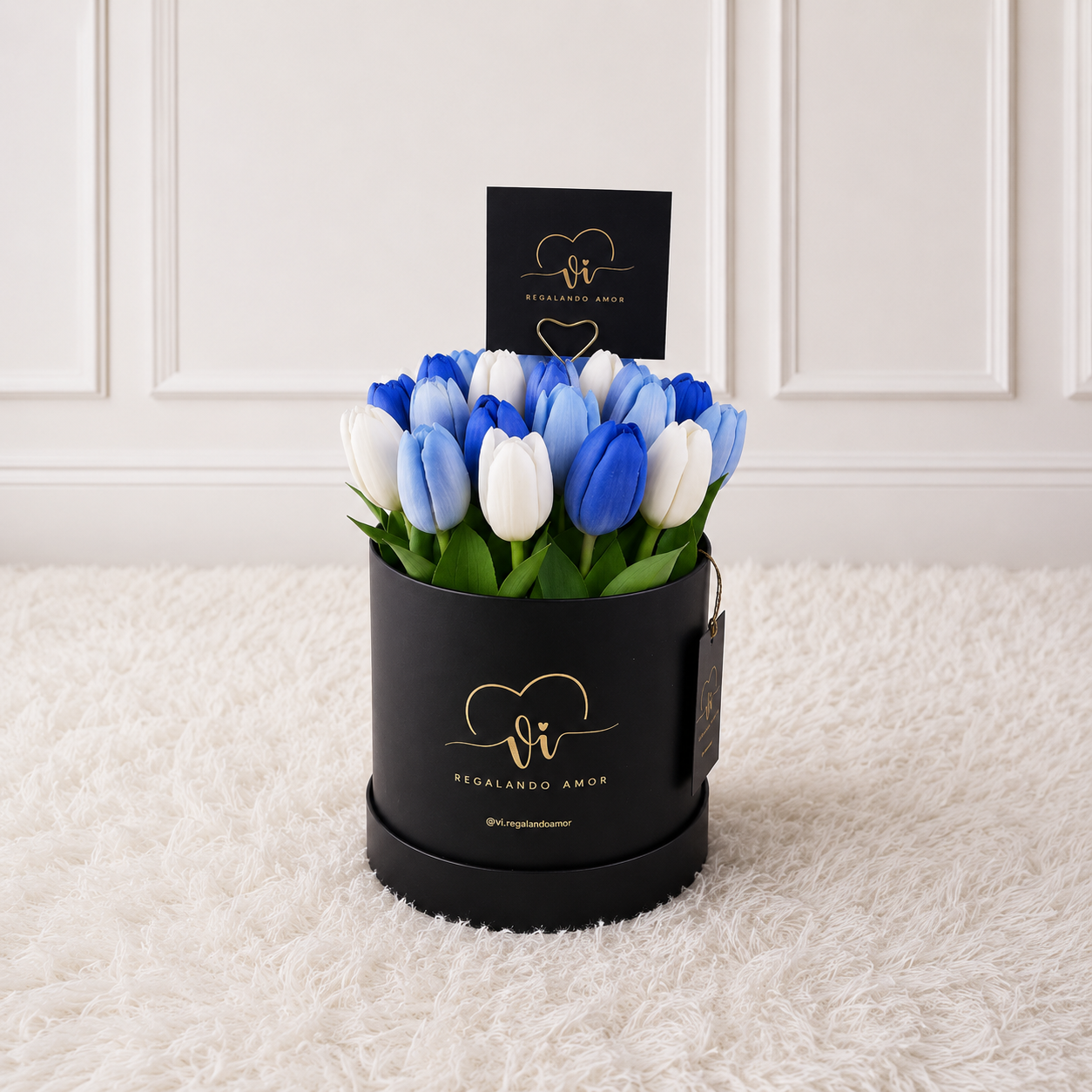 Box de 25 tulipanes - Flores azules