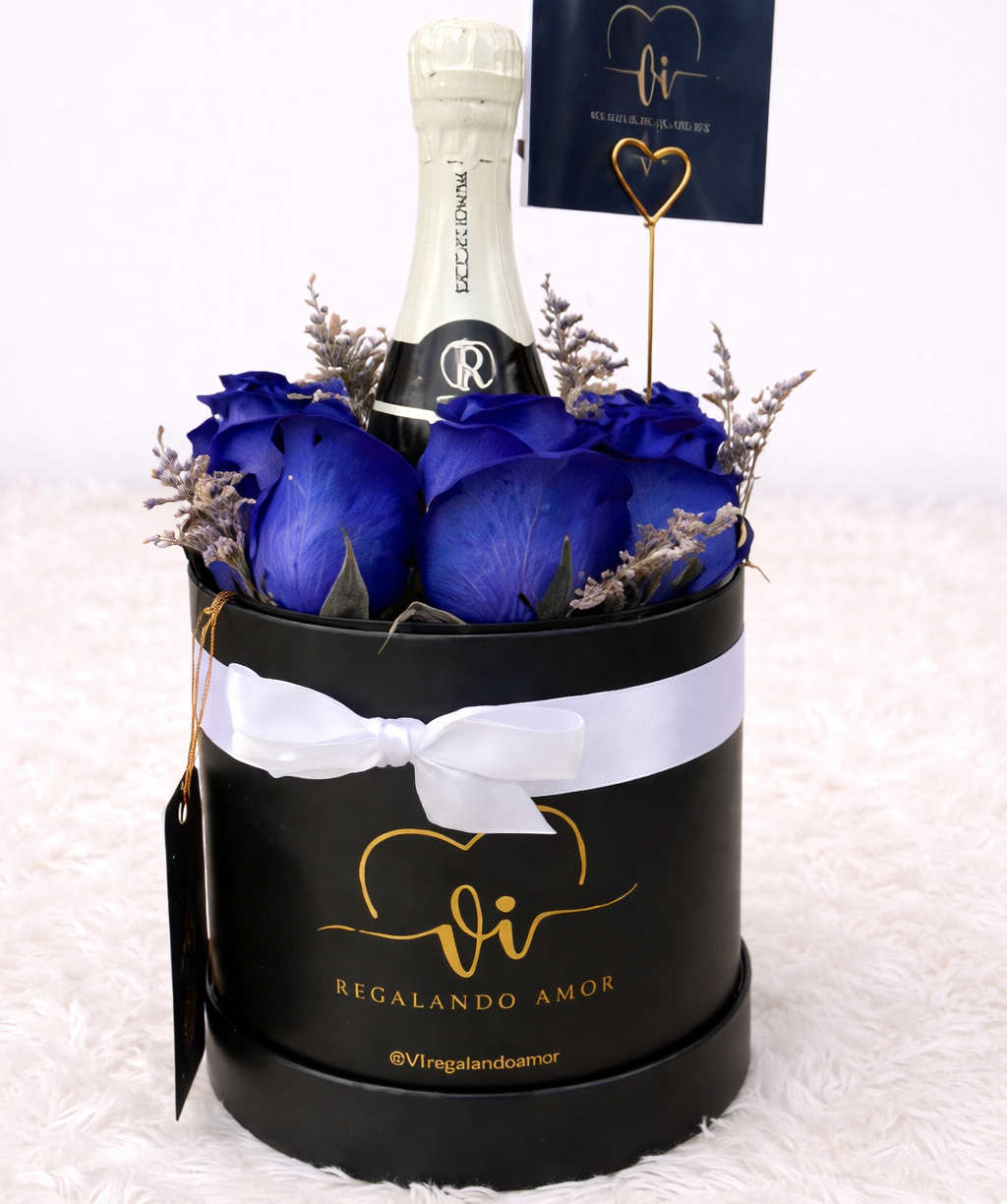 Box clásico con espumante - Rosas Azules - Box Celebración