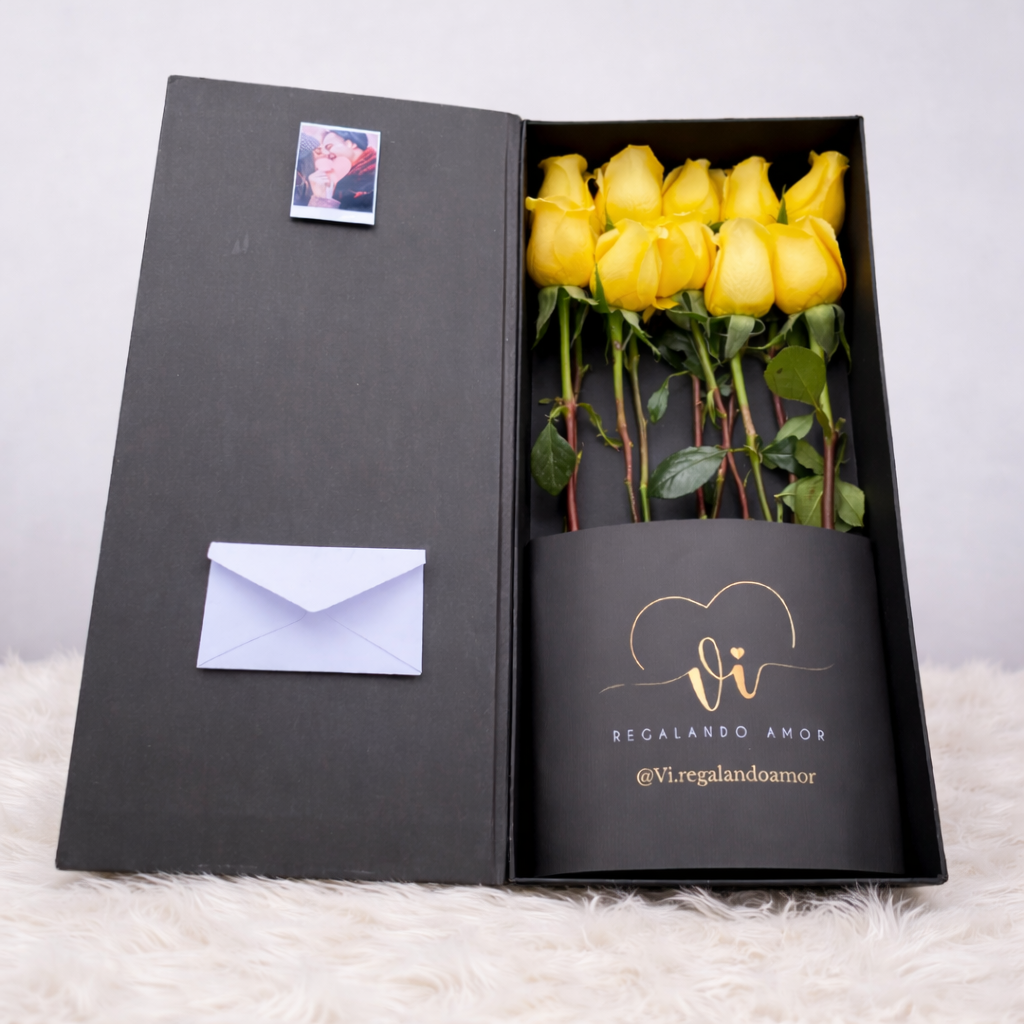 Box Luxury Imperial Rosas Amarillas