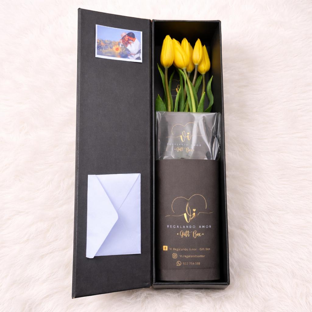 Box Luxury Tulipanes Amarillos