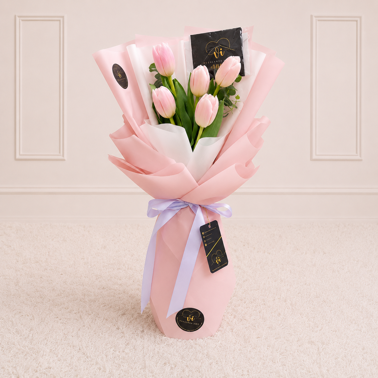 Ramo Lilly - Tulipanes rosados