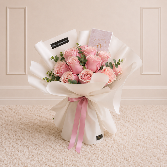 Ramo Amanda -  rosas rosadas