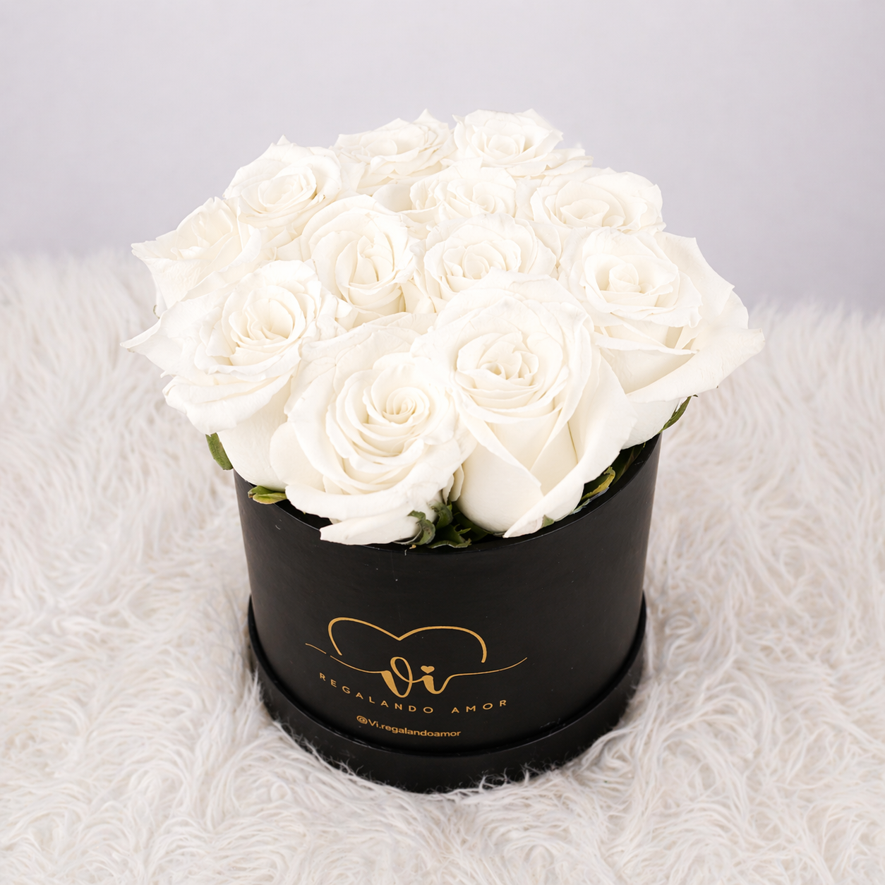 Box Clásico de rosas blancas