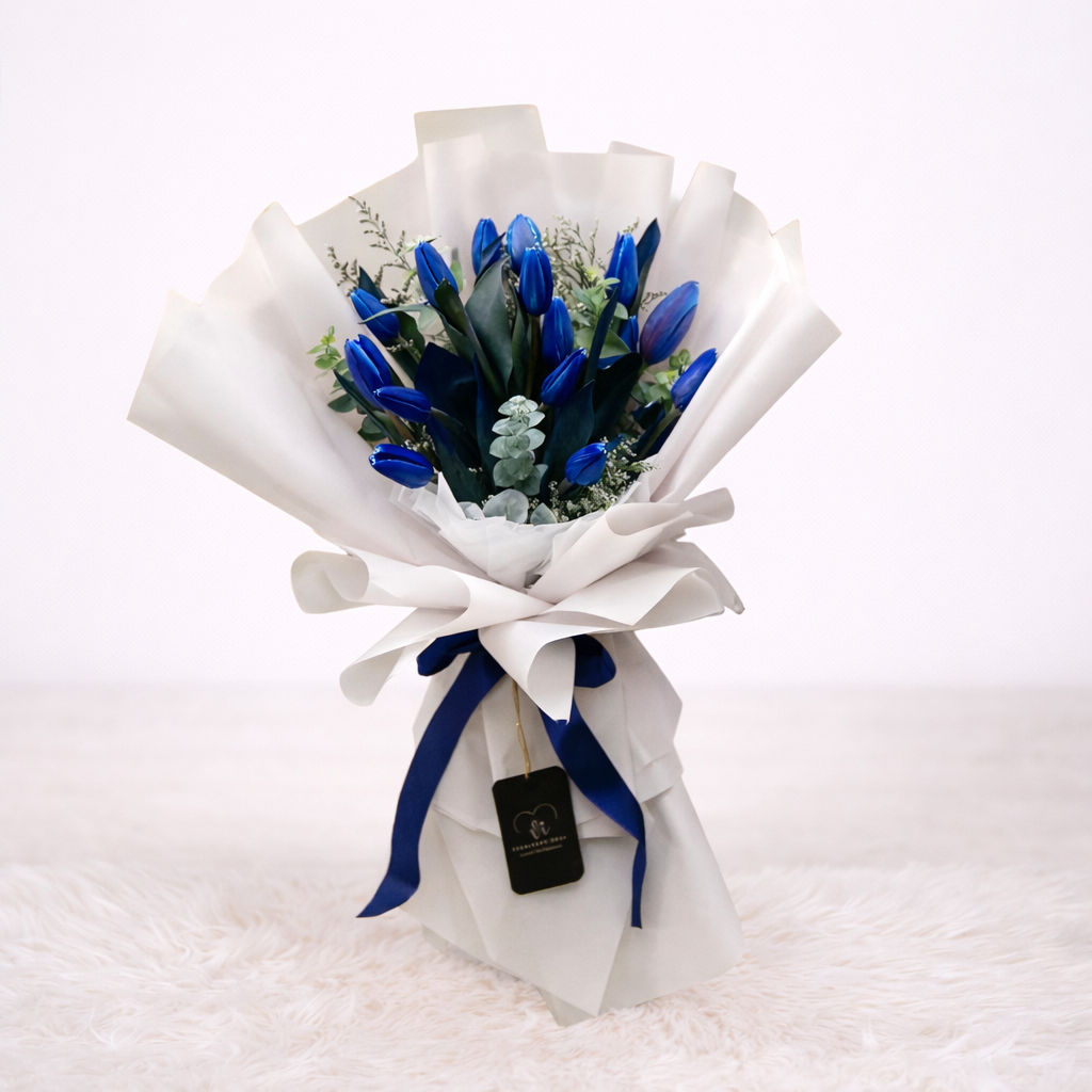 Ramo Giorgia – 15 Tulipanes Azules