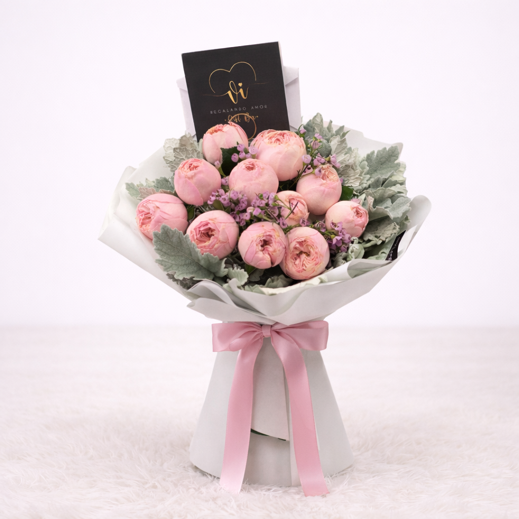 Ramo Melina – Rosas Inglesas Rosadas