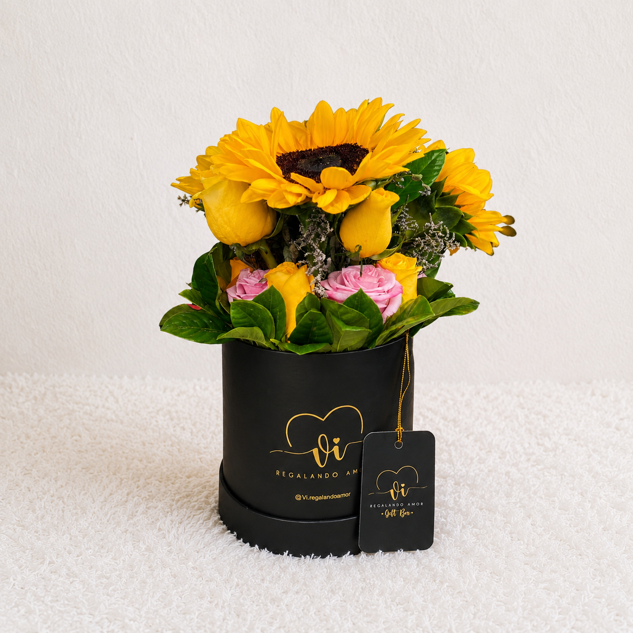 Box Estela  - Flores Amarillas - Rosas Amarillas - Girasoles