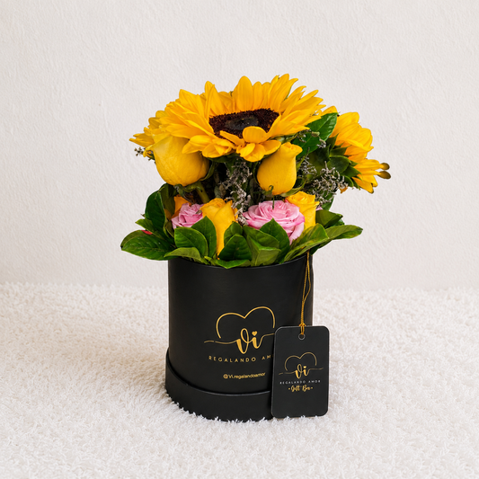 Box Estela  - Flores Amarillas - Rosas Amarillas - Girasoles