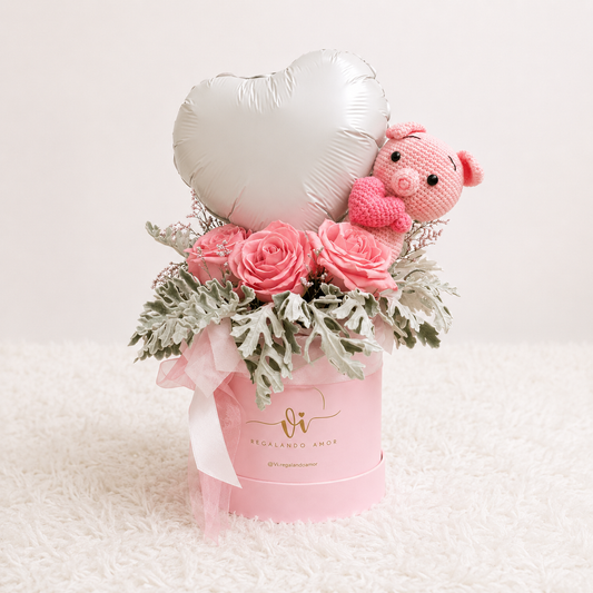Box Arlethe Pink con Cerdito Enamorado