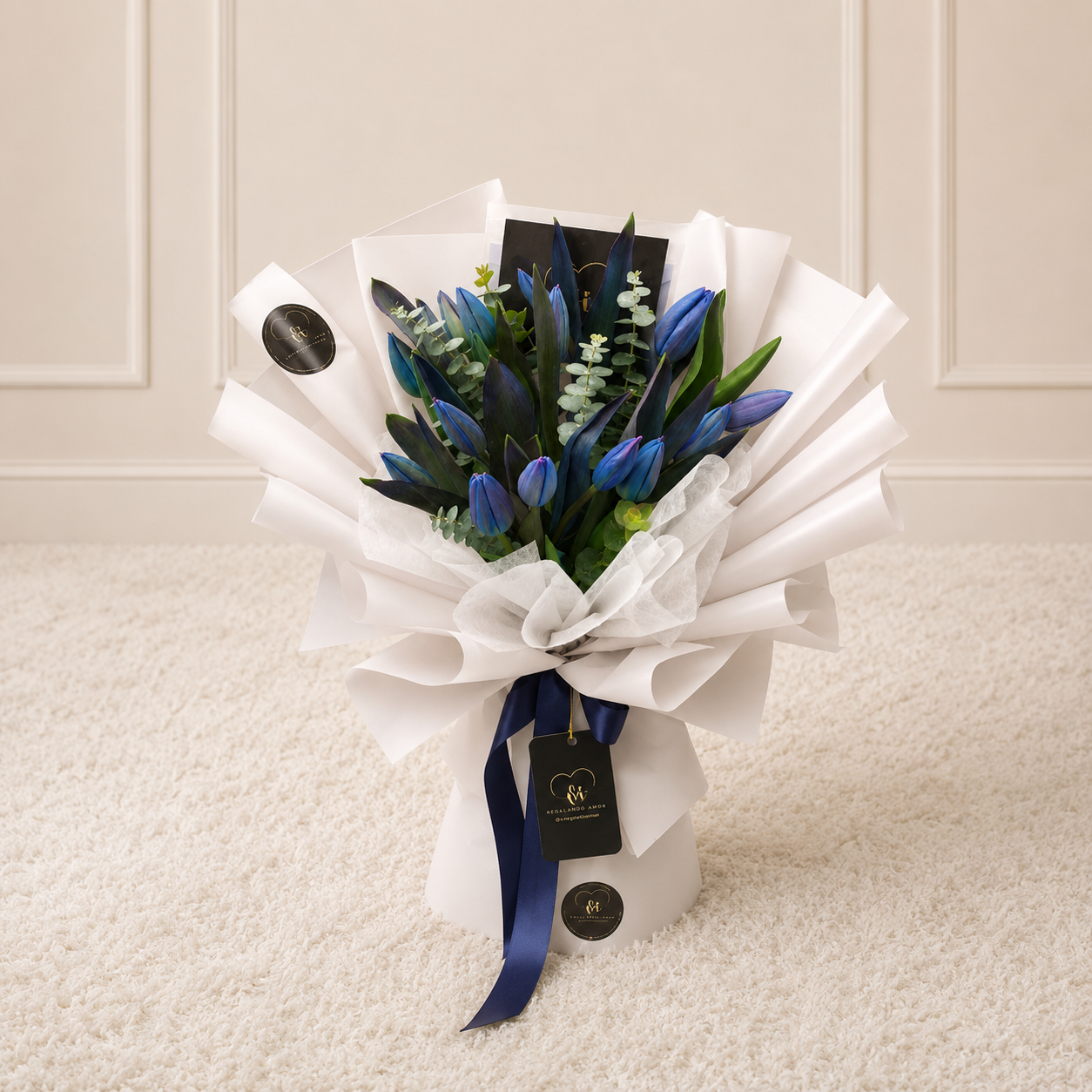 Ramo Bibble de 15 Tulipanes
