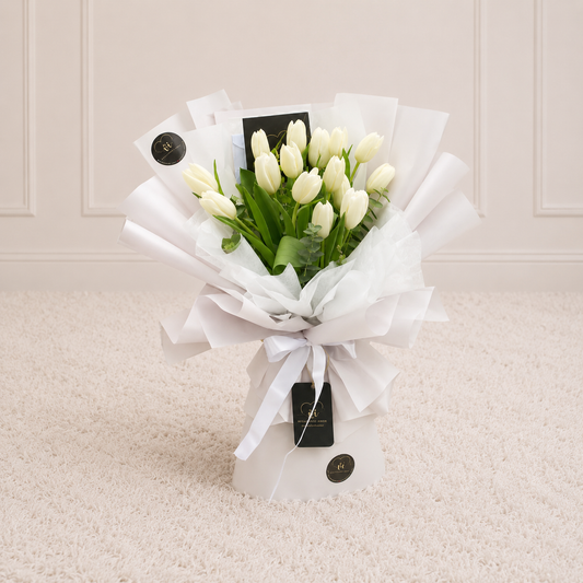 Ramo Giorgia - 15 tulipanes Blancos