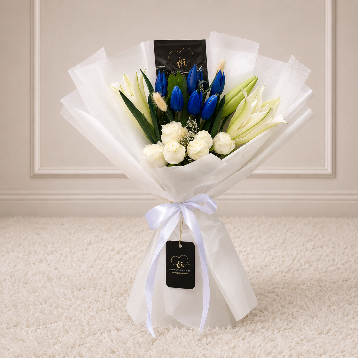 Mini Ramo Imperial – Tulipanes y Lirios