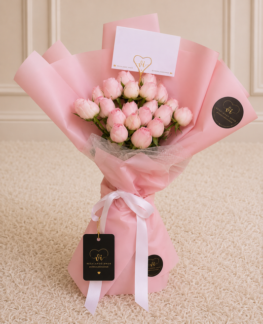 Ramo XOXO Rosas Inglesas