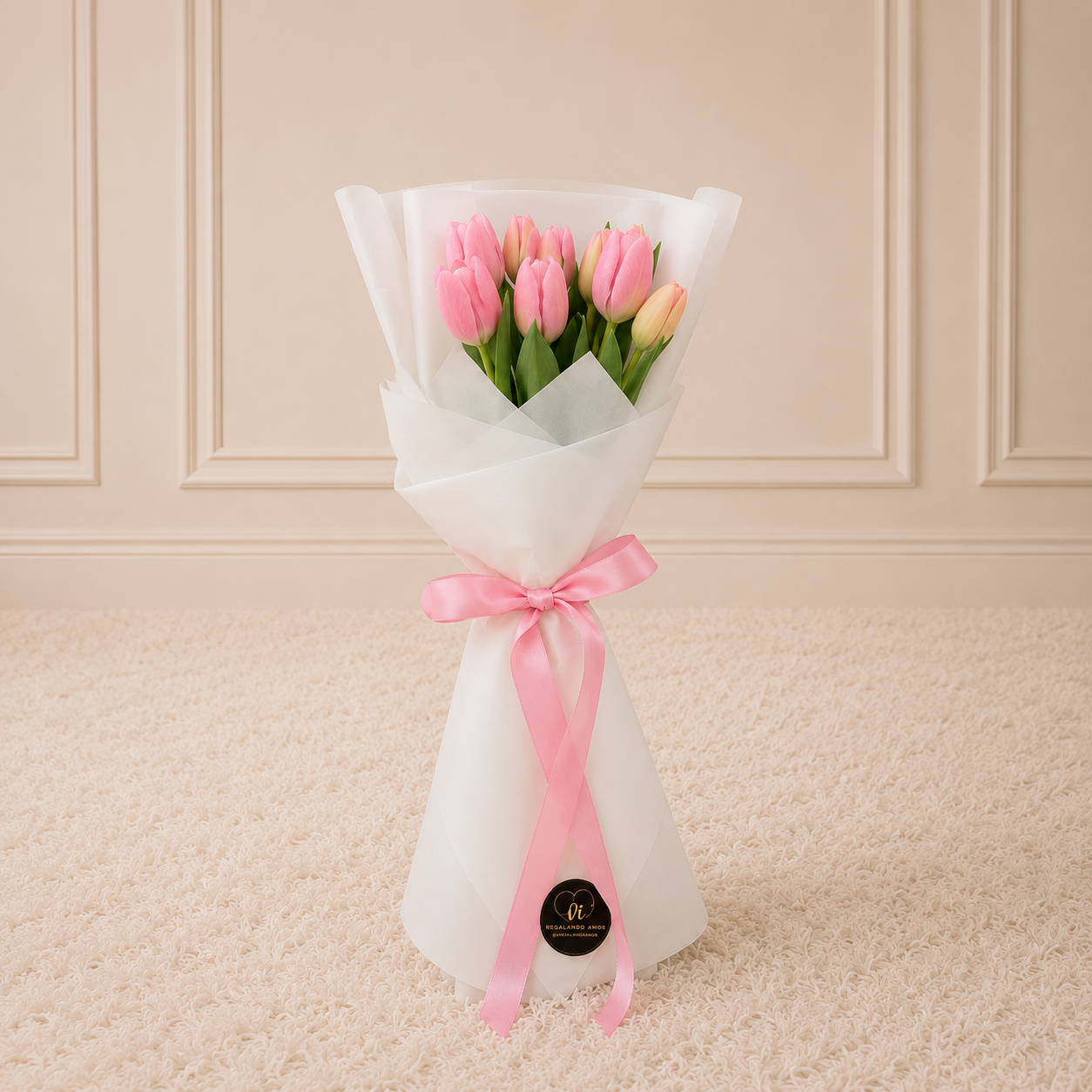Ramo 10 Tulipanes Rosados