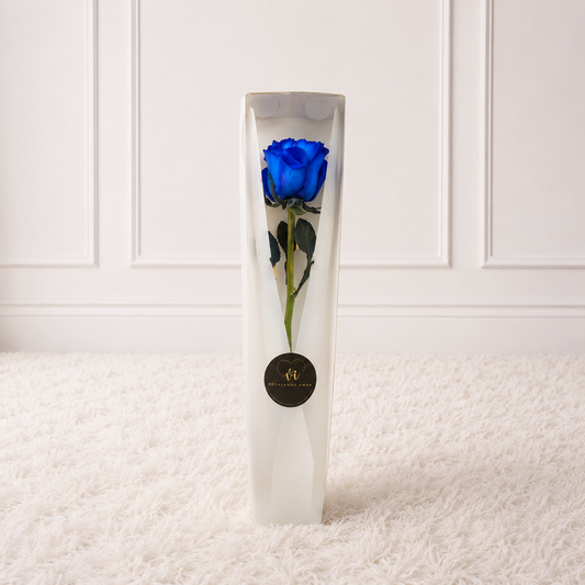 caja de 1 rosa azul