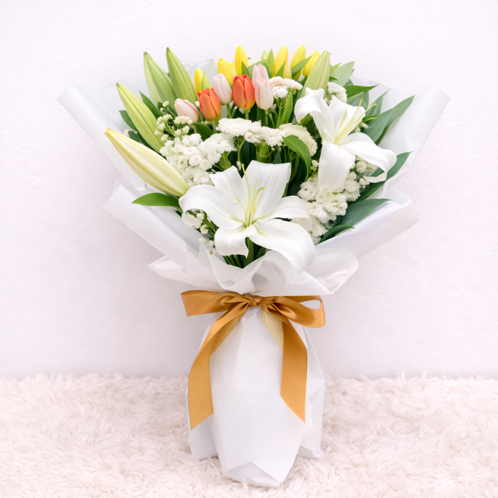 Ramo Imperial de 15 tulipanes aleatorios