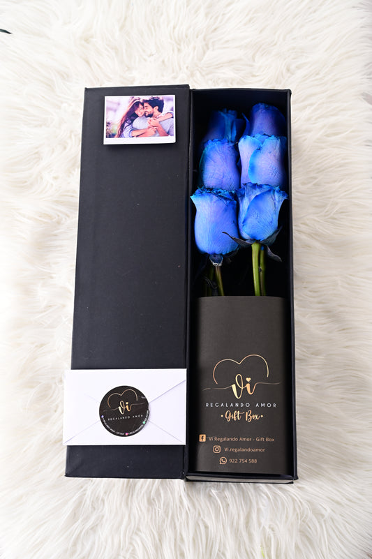 Box Luxury Rosas Azules