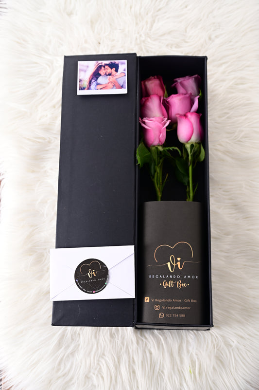 Box Luxury Rosas Moradas