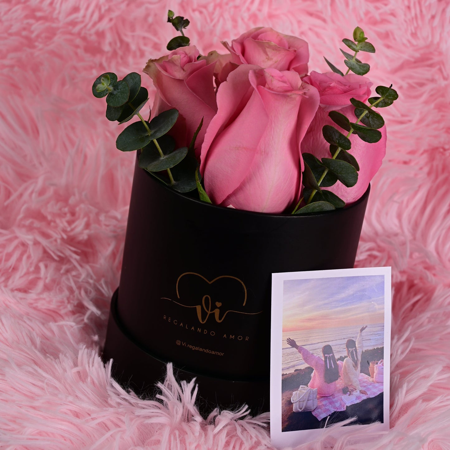 Mini Box Rosas Rosadas