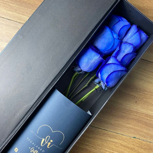 Box Luxury Rosas Azules