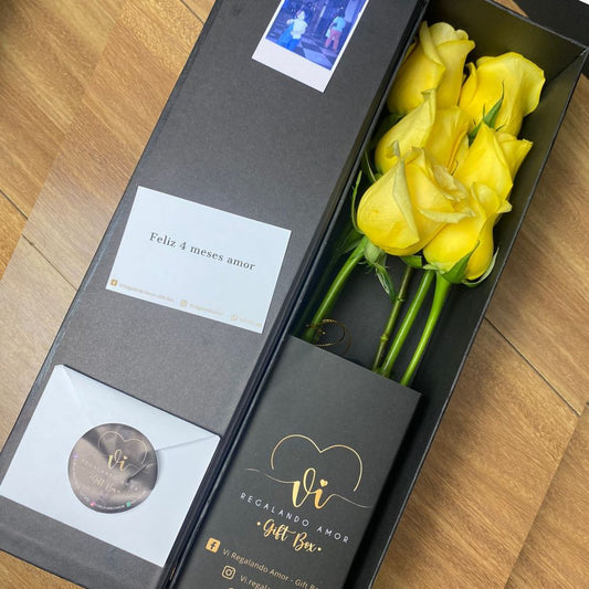Box Luxury Rosas Amarillas