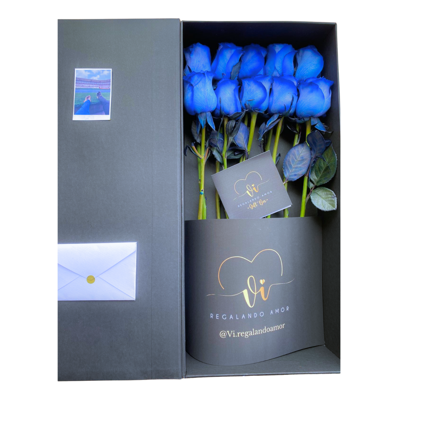 Box Imperial 10 Rosas Azules