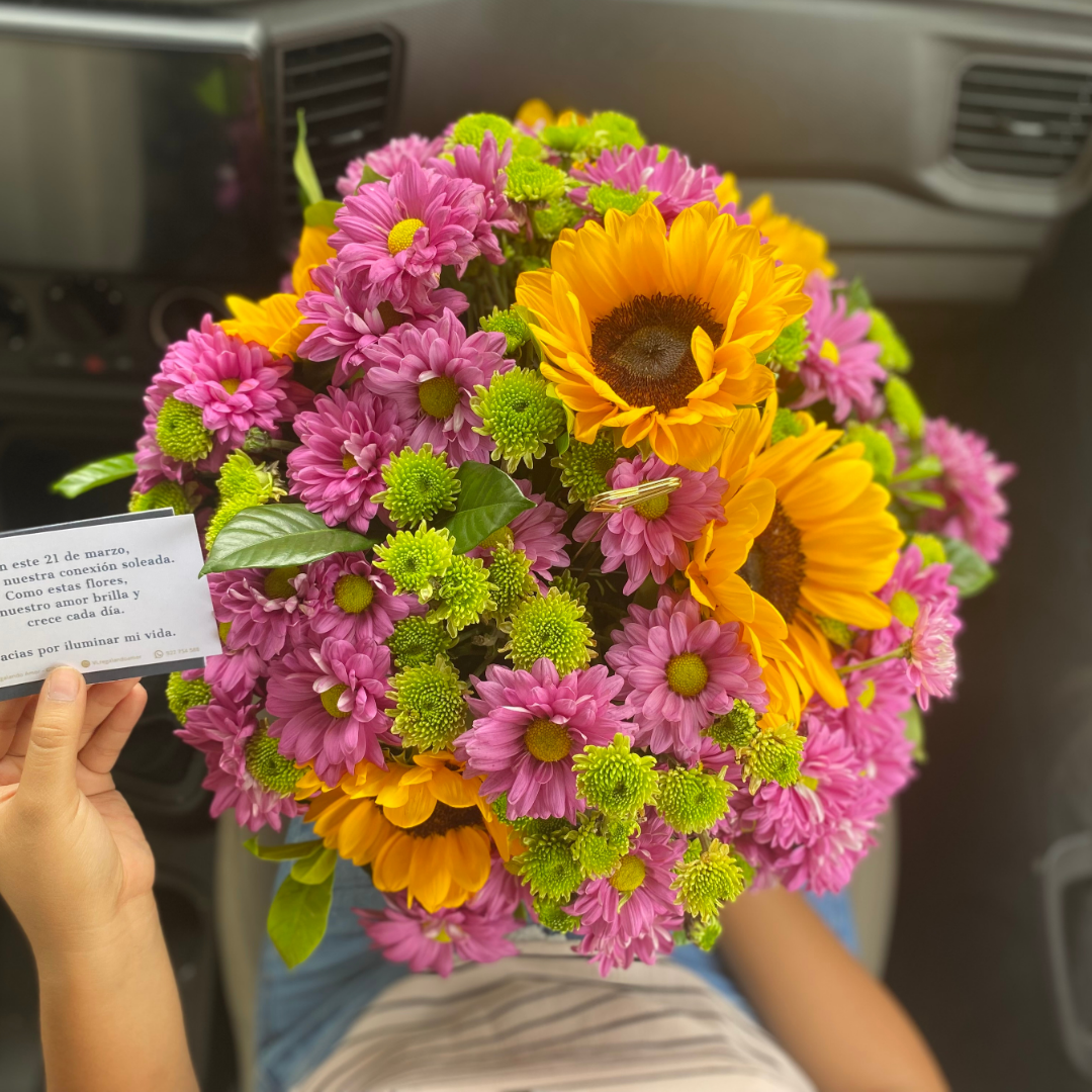 Canasta Marite - Flores Amarillas - Girasoles