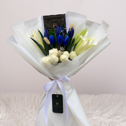 Mini Ramo Imperial – Tulipanes y Lirios