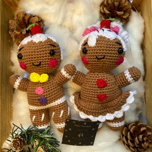 Pareja De Jengibre Navideño - Amigurumi