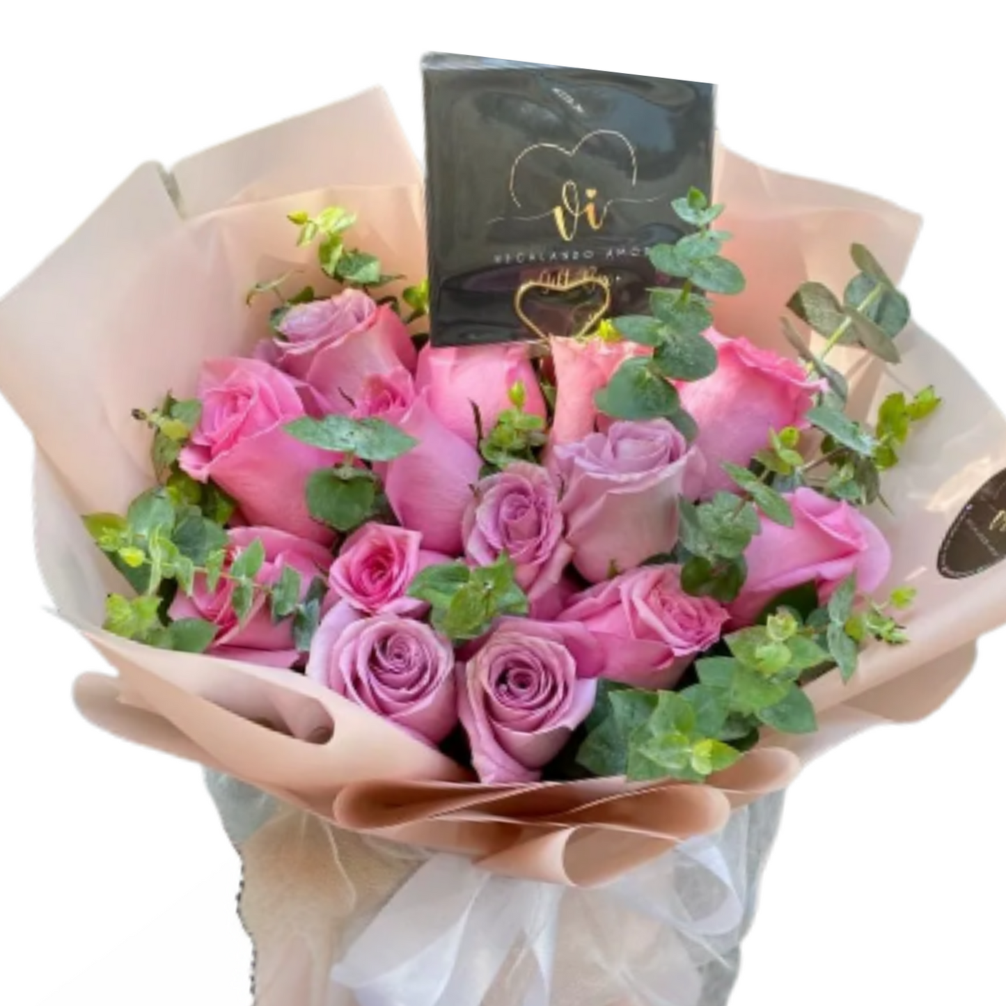Ramo Violeta – 14 Rosas Lila o Rosadas