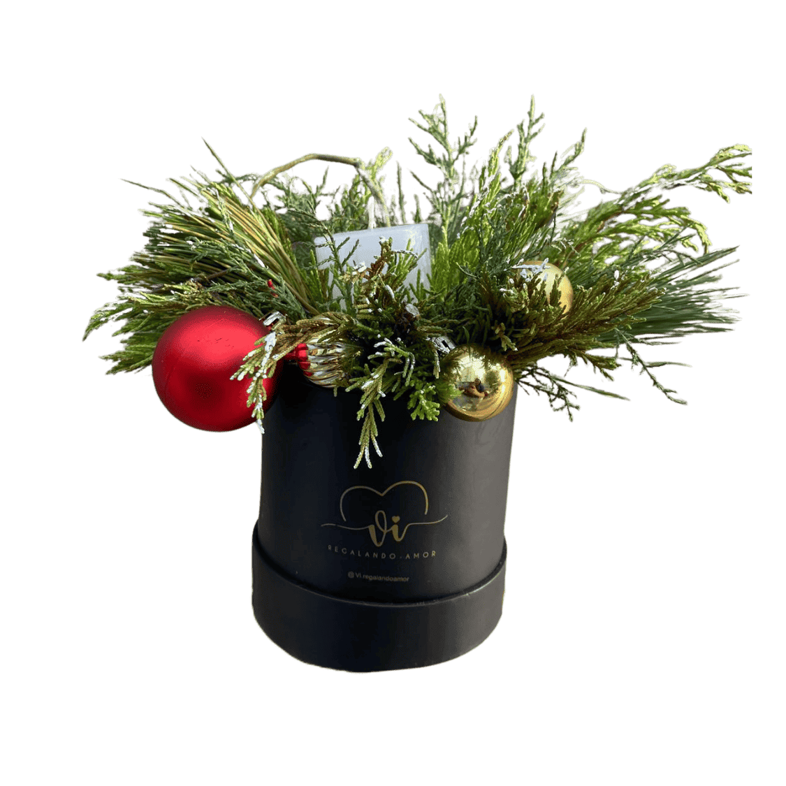 Arreglo Floral Navideño Mini - Arreglo floral navideño