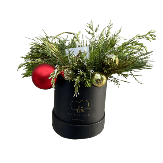 Arreglo Floral Navideño Mini - Arreglo floral navideño