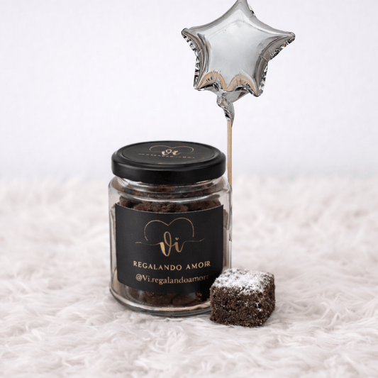 Mini Jar Brownie con Globo de corazón