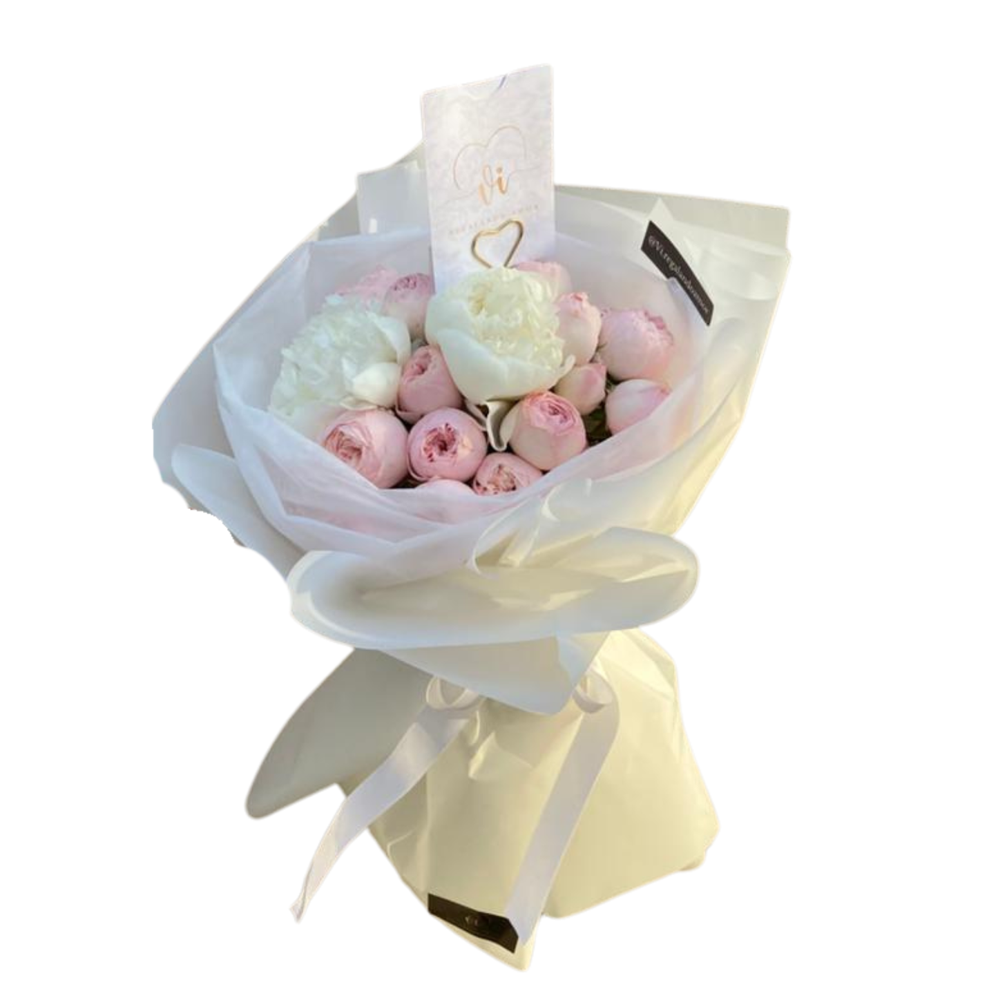 Ramo dorotea -peonias y rosas inglesas