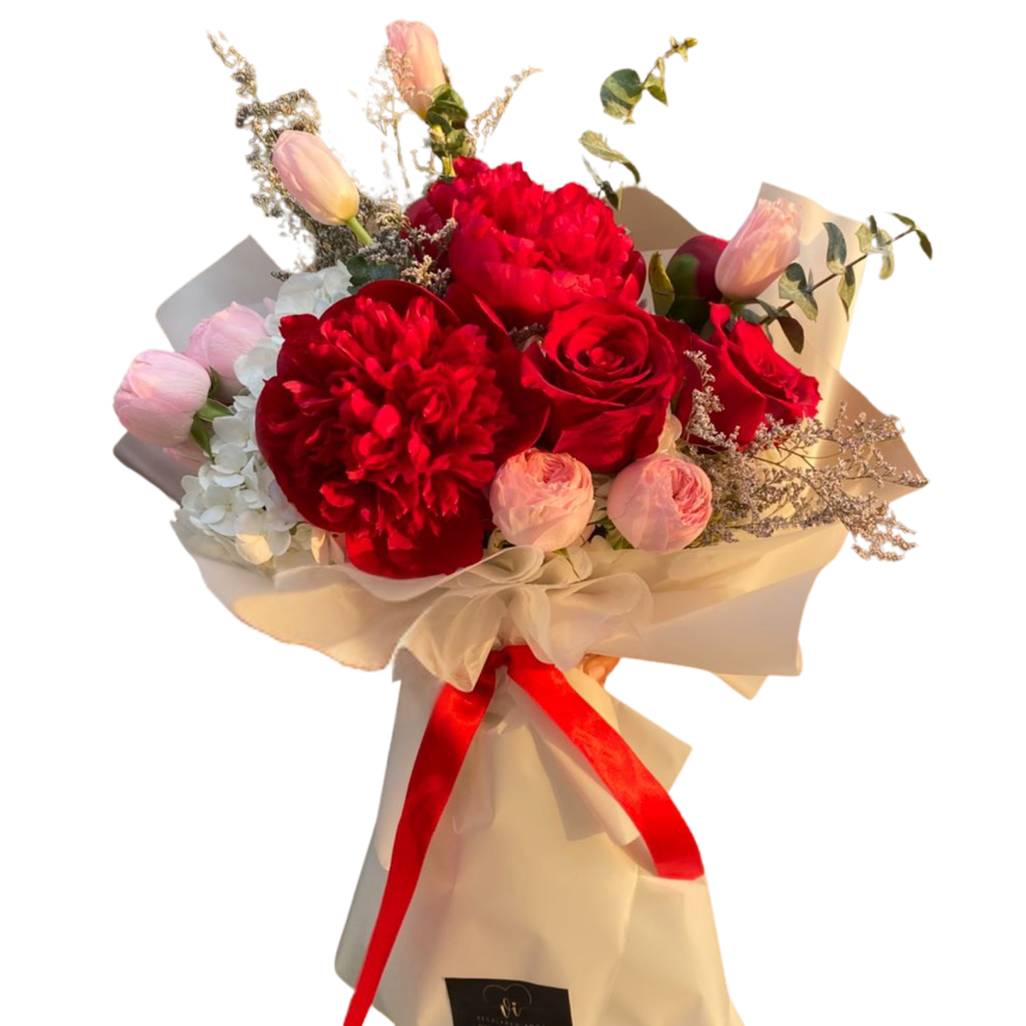 Ramo Evania - Peonias y tulipanes