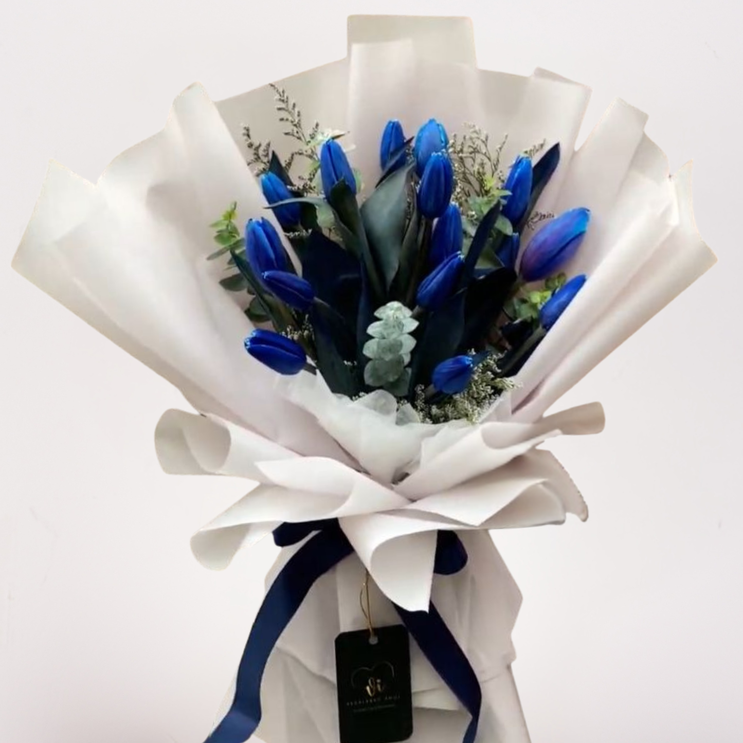 Ramo Giorgia – 15 Tulipanes Azules