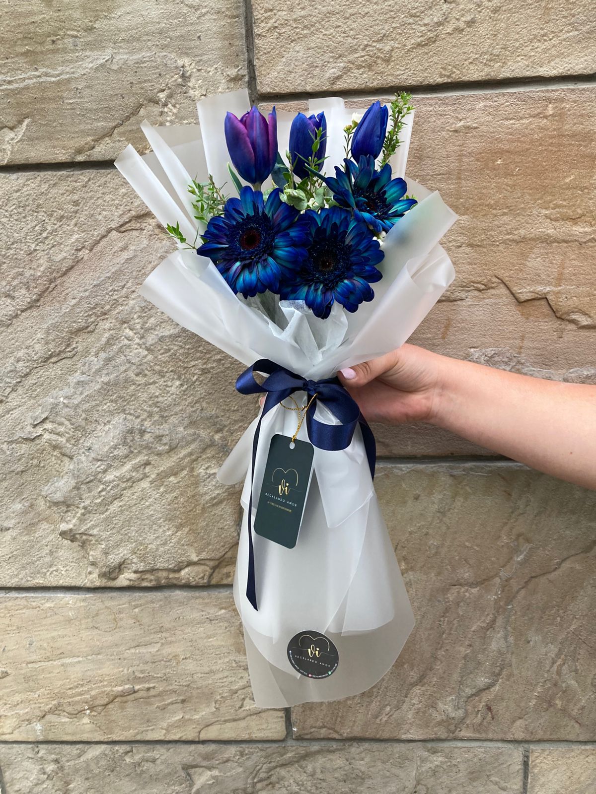 Ramo Bibble – 3 Tulipanes + 3 Gerberas