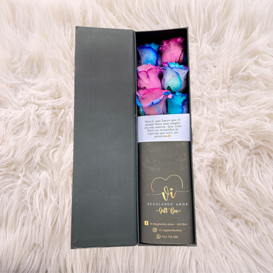Box luxury de rosas bibble