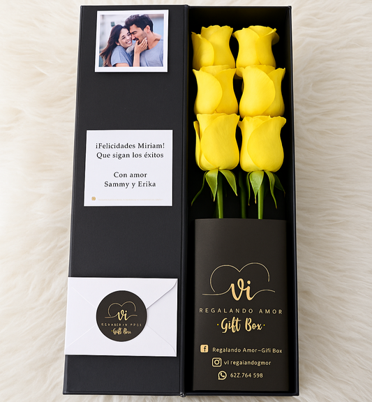 Box Luxury Rosas Amarillas