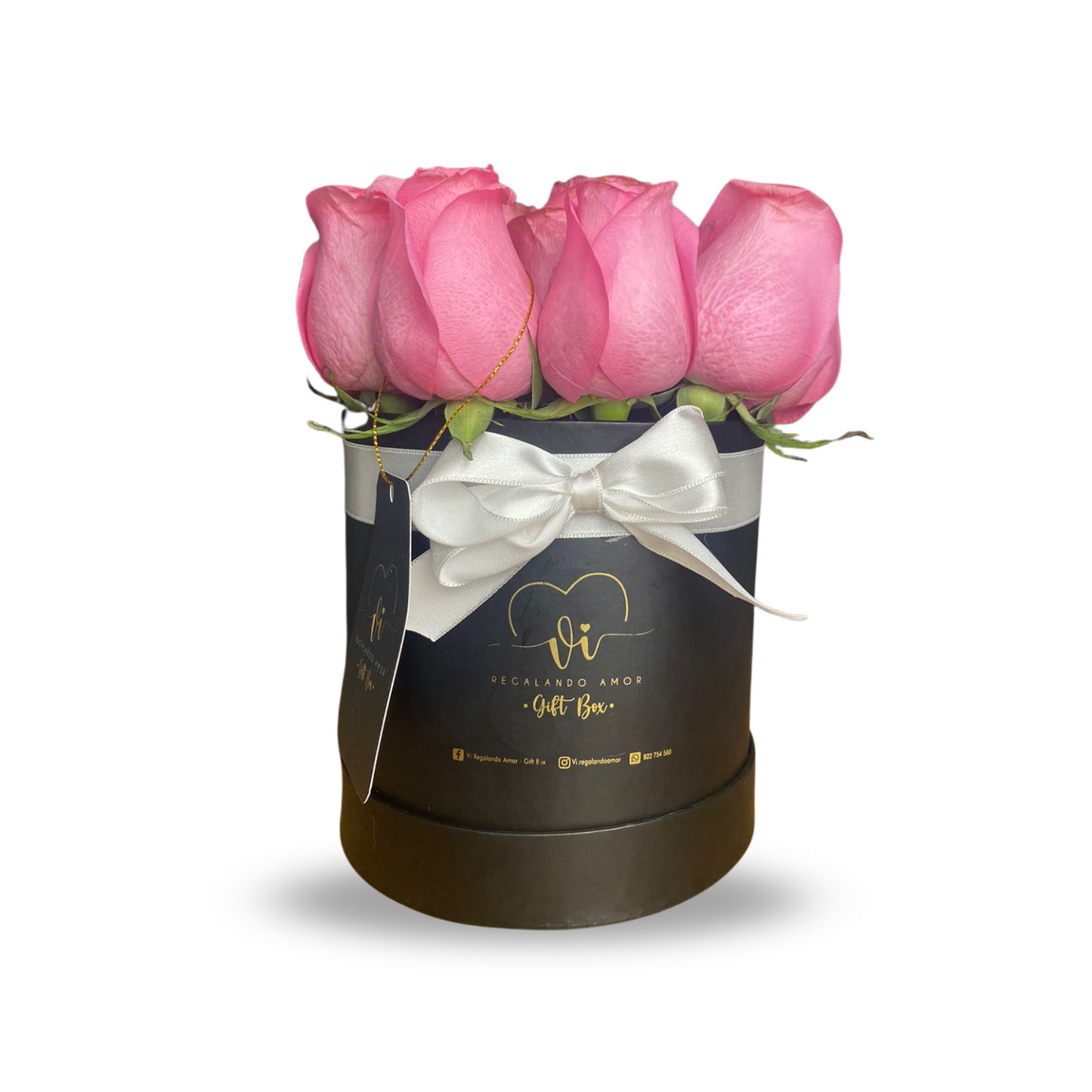 Box Clasico 12 rosas Rosadas