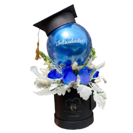 Box Floral Victoria Graduacción - Rosas Azules