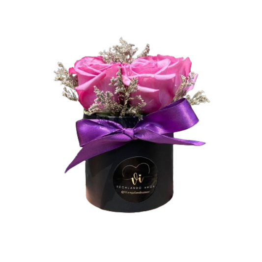 Box Eloisa de 5 Rosas Moradas