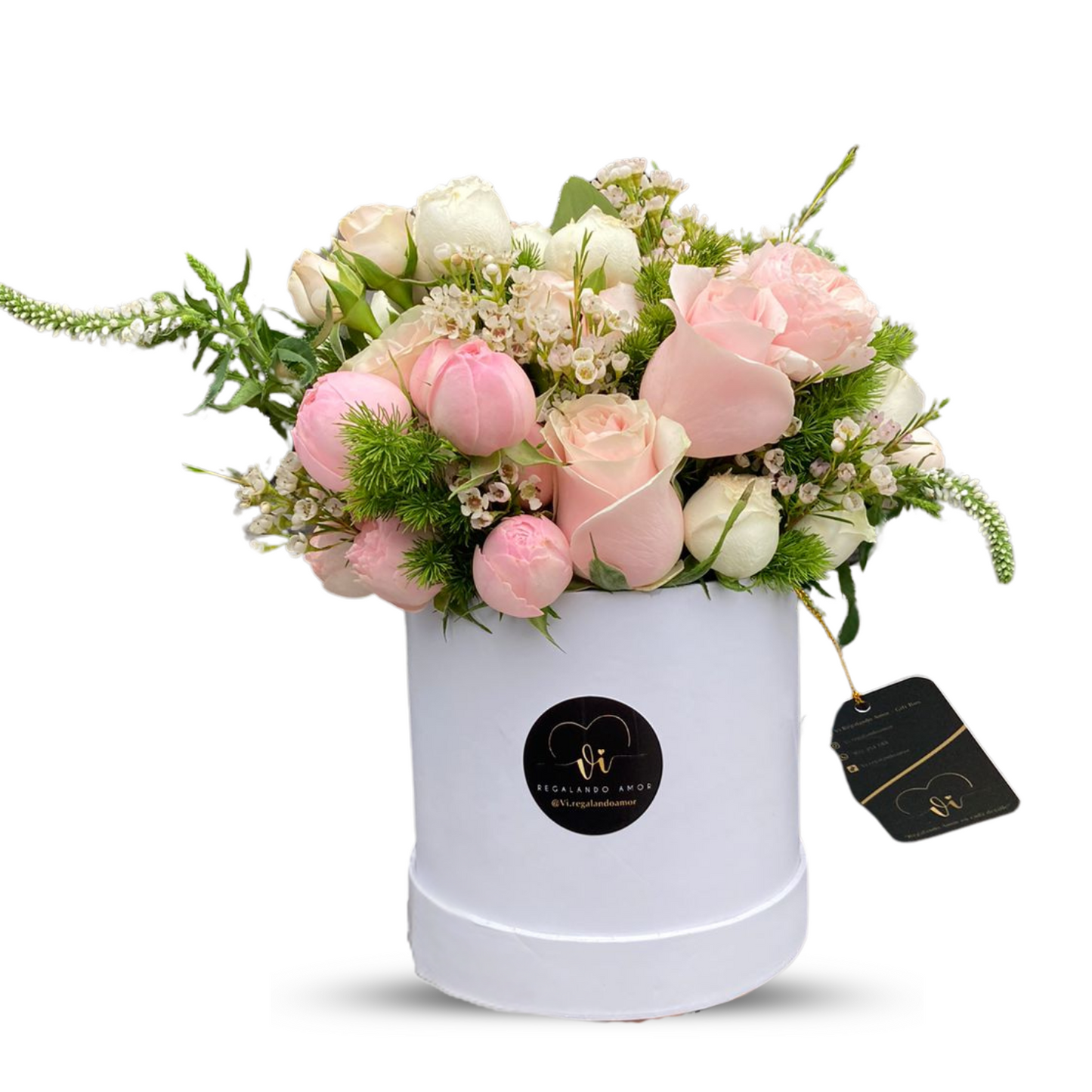 Box Sophia - Rosas Inglesias con mini rosas - Peonias