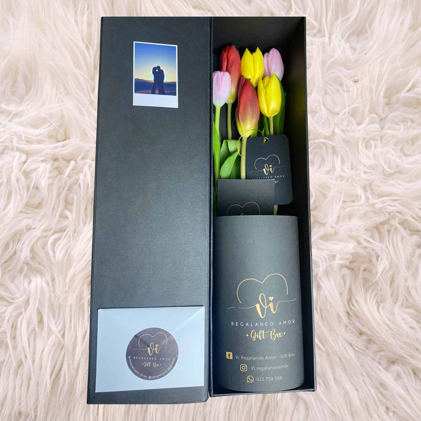 Box Luxury Tulipanes Iris