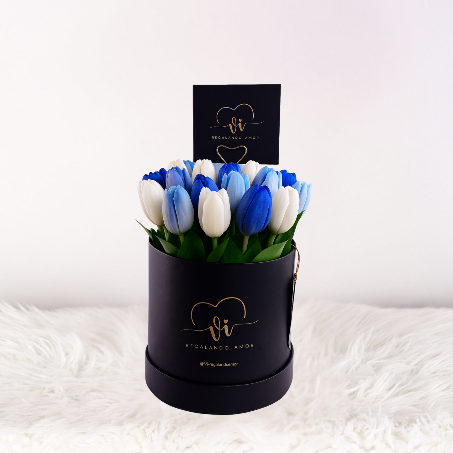 Box de 25 tulipanes - Flores azules