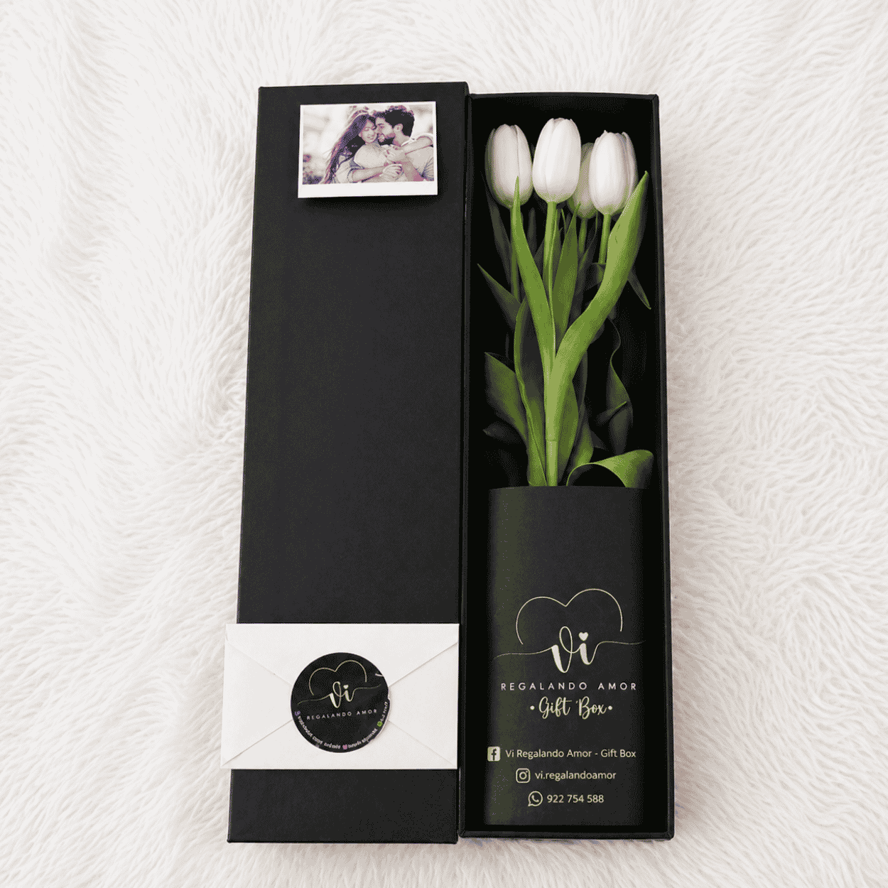 Box luxury Tulipanes Blancos