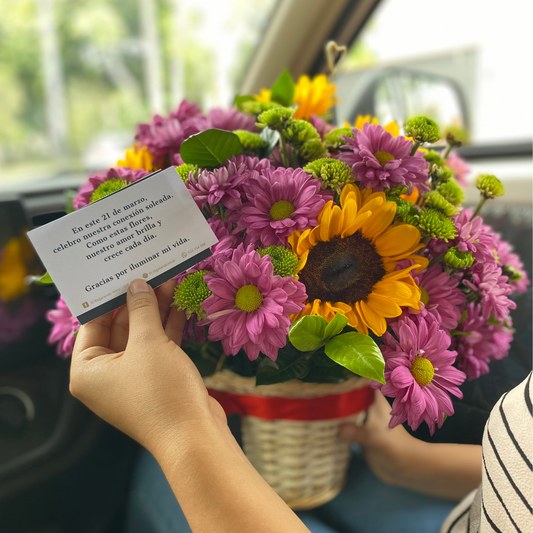 Canasta Marite - Flores Amarillas - Girasoles